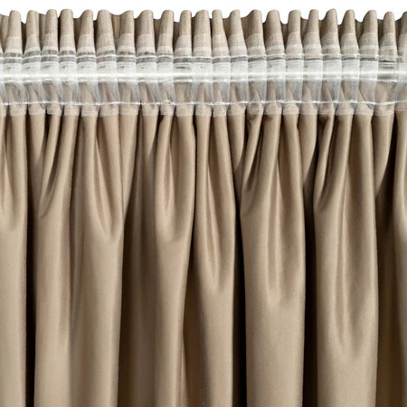 ZASŁONA GOTOWA ESTEL NA TAŚMIE 140 X 270 CM CIEMNOBEŻOWY