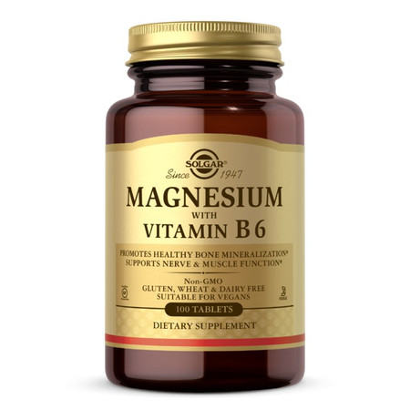 Solgar Magnez z Witaminą B6 - 100 tabl.