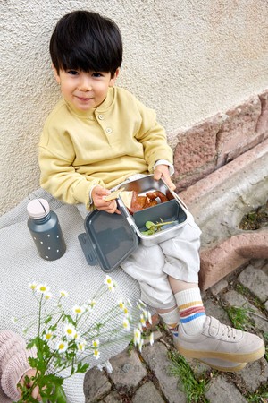 Lassig Lunchbox ze stali nierdzewnej Happy Prints granatowy
