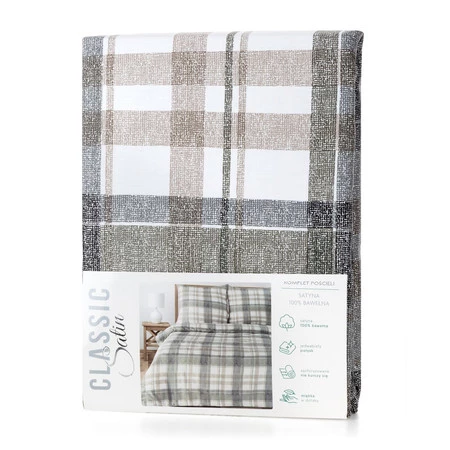 Komplet Pościeli Satynowej Spring 58 220 x 200 cm, Szary