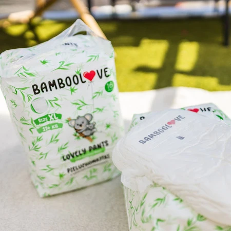 BAMBOOLOVE, Pieluszki jednorazowe bambusowe, rozmiar XL (12-18 kg), 20 szt.