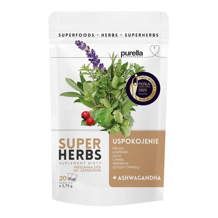 Purella Superfoods Superherbs Mieszanka ziół do zaparzania Uspokojenie 35g