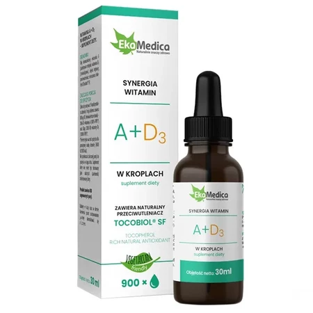 EkaMedica Witaminy A + D3 w kroplach 30 ml