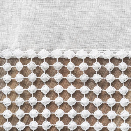 FIRANA GOTOWA GRACE 135 X 250 CM BIAŁY