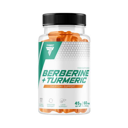 Trec BERBERINE + TURMERIC Kurkuma + Berberyna wsparcie trawienia i wątroby 60 kaps.