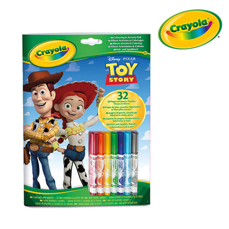Crayola Kolorowanka dla dzieci z łamigłówkami i flamastrami Toy Story 3+