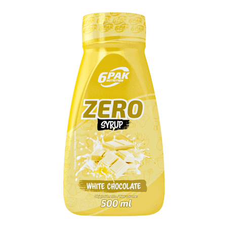 6PAK SYRUP ZERO 500ml WHITE CHOCOLATE