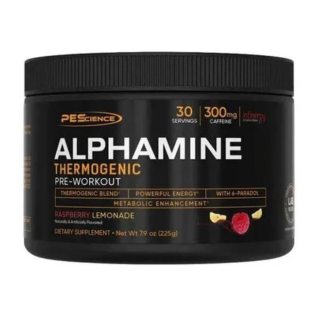 PEScience Alphamine spalacz tłuszczu 174g smak malinowa lemoniada