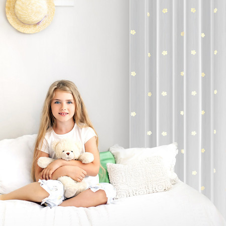 FIRANA GOTOWA ELSA 140 X 250 CM BIAŁY