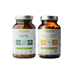 Zestaw Biowen: 1x Glicyna 900mg 100 kaps. Vege i 1x Inozytol Complex+ 100 kaps.
