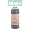 BEABA Pojemniki na mleko w proszku 4 komory mineral grey/pink