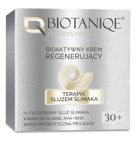 Biotaniqe,  Terapia Śluzem Ślimaka, BioAktywny Krem Regenerujący 30+, 50 ml