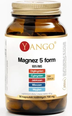 Yango Magnez 5 form wsparcie mięśni i układu nerwowego 90 kaps.