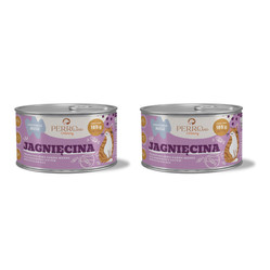 Zestaw: 2x Perro CATering Jagnięcina – karma mokra dla kotów - 185g