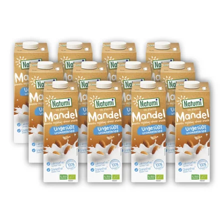 Zestaw Natumi Napój migdałowy bez dodatku cukru (1000ml) x12 szt.