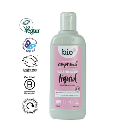 Bio-D, Hipoalergiczny płyn do mycia naczyń, Grejpfrut, 750 ml