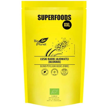 BIO PLANET SUPERFOODS ŁUSKI BABKI JAJOWATEJ (BŁONNIK) BIO 400 g