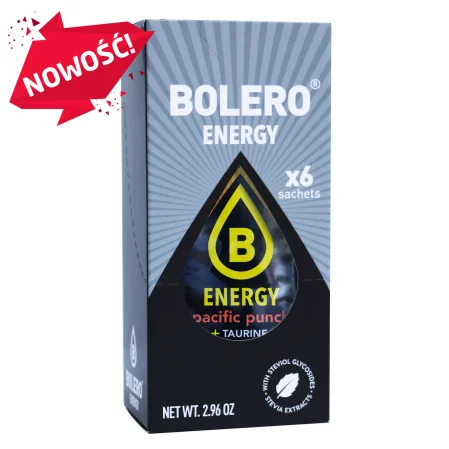 Zestaw Bolero Energy Owoce Tropikalne ze stewią 6 szt. x 14g napój w proszku KRÓTKA DATA 2026-07-16