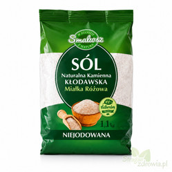 Smakosz − Sól kłodawska miałka naturalna kamienna niejodowana − 1.1 kg