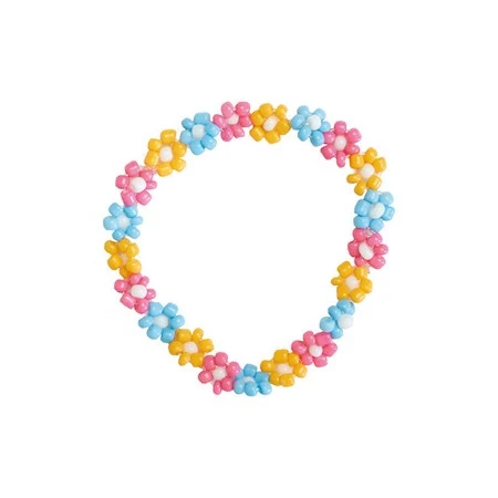 Janod Zestaw kreatywny do tworzenia biżuterii Kwiatki z koralików 6+