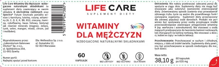 Life Care Witaminy dla Mężczyzn 60 kaps.