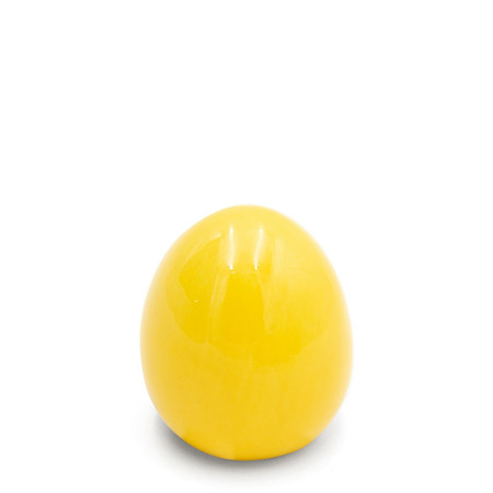 Ozdoba Wielkanocna, Figurka ceramiczna, kolor żółty, rozmiar 6 x 7 x 6 cm