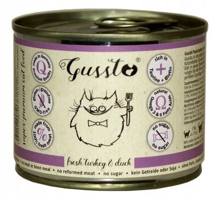 Gussto Cat Fresh Turkey & Duck - karma mokra - 200 g