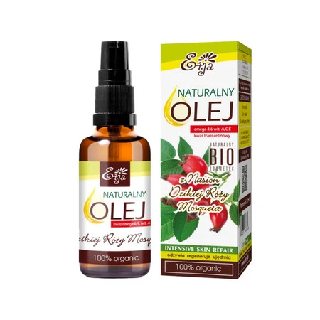 Etja, BIO Naturalny olej z nasion dzikiej róży piżmowej (omega-3,6 oraz witaminy A,C,E), 50 ml