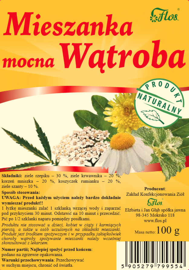 Flos Mieszanka Mocna Wątroba 100G - Nabea.pl