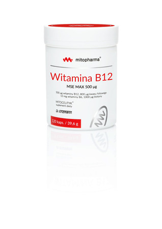 Mito-pharma Dr. Enzmann MSE MAX Witamina B12 - 500 mg + kwas foliowy + biotyna 120 kaps.