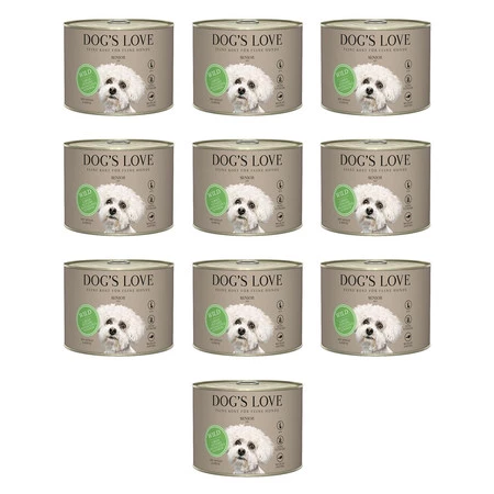 Zestaw 10x DOG'S LOVE Senior Wild - dziczyzna karma dla starszych psów (200g)