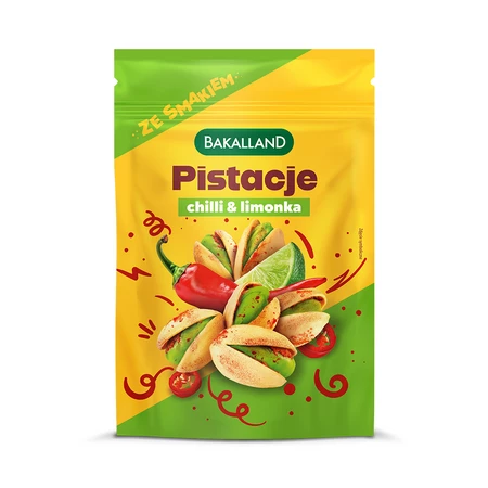 BAKALLAND Pistacje prażone Chilli&Lime 70g