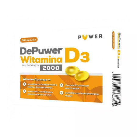 Puwer DePuwer Witamina D3 2000 60 kaps.