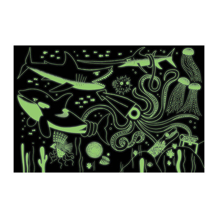 Mudpuppy Puzzle świecące w ciemności Drapieżniki z oceanów 100 elementów 5+