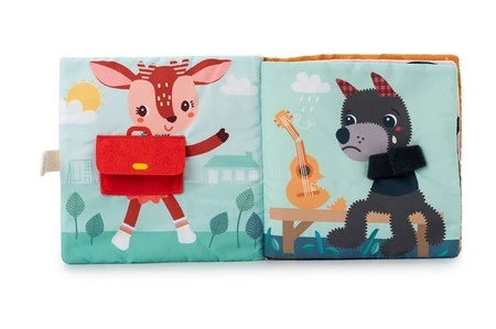 LILLIPUTIENS Miękka książeczka aktywizująca z mini-komforterem „Joe i jego przytulanka” 12 m+