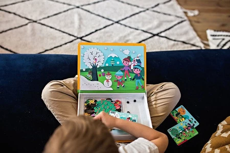 Janod Magnetyczna układanka 4 pory roku Magnetibook