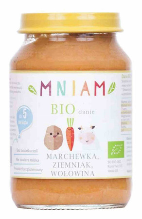 Mniam Danie marchewka-ziemniak-wołowina BIO 190g 