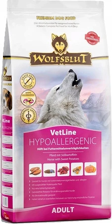 WOLFSBLUT VetLine Hypoallergenic – 12 kg – dieta weterynaryjna dla psów dorosłych