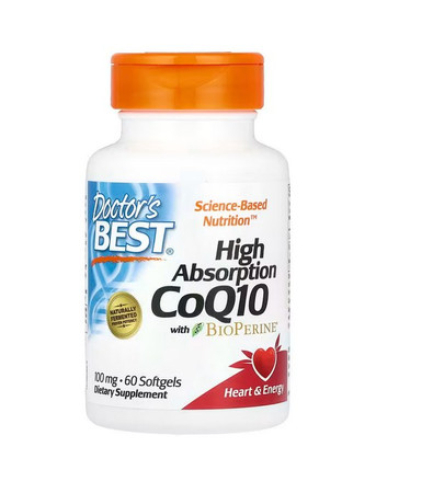 Doctor's Best Koenzym Q10 100 mg i Piperyna BioPerine 60 kaps.