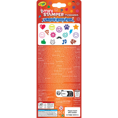 Crayola Flamastry ze stempelkami markery do stempli mini Emoji 16szt.
