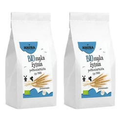 Zestaw 2x Mąka żytnia pełnoziarnista typ 2000 BIO 1 kg