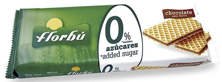 Wafelki nadziewane kakaowe bez dodatku cukru 160g