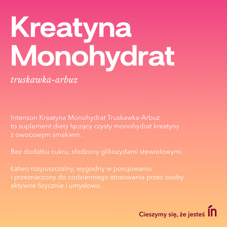 Intenson Kreatyna Monohydrat smak truskawka-arbuz 260g