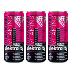 Zestaw: 3x Dr Vita Elektrolity Diamond Vitamins czerwone 250ml