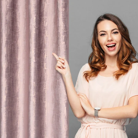 ZASŁONA GOTOWA MARSALA 140 X 250 CM RÓŻOWY