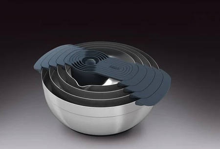 JJ-Zestaw misek i miarek Nest 9 Plus Steel 100 Col