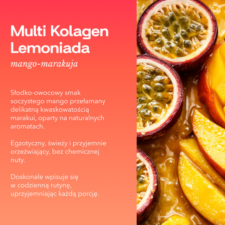 Zestaw Intenson: 1x Multi Kolagen Lemoniada Witamina C, Kwas Hialuronowy o smaku mango marakuja 220g i 1x Kreatyna Monohydrat 255g pure