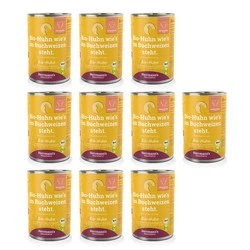 Zestaw 10x HERRMANN'S MANUFAKTUR Selection Dog Bio Huhn - bio kurczak z koprem włoskim (400g)