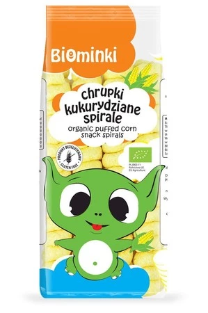 CHRUPKI KUKURYDZIANE SPIRALE BEZGLUTENOWE BIO 60 g - BIOMINKI