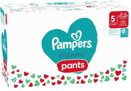 Pieluchomajtki Pampers Harmonie rozmiar 5, 12-17 kg, 144 sztuki